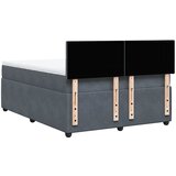  Krevet s oprugama i madracem tamnosivi 140x200 cm baršunasti | shoptok.hr