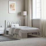 Metalni okvir za krevet s uzglavljem bijeli 100x200 cm | shoptok.hr