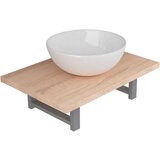 vidaXL dvodijelni set kupaonskog namještaja keramički boja hrasta | shoptok.hr