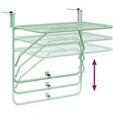 vidaXL stol za balkon svijetlozeleni metal srednji mrežasti detalji | shoptok.hr