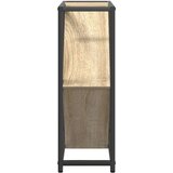  Stalak za vino Sonoma hrast Crna Iverica Metal Srednji | shoptok.hr