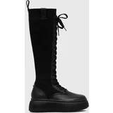 Karl Lagerfeld Elegantni škornji KREEPER LO KC ženski, črna barva, KL42381