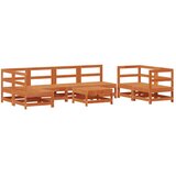  Set lounge namještaja za vrt 8 pcs Vosak Smeđa Masivna borovina - Vosak smeđa | shoptok.hr