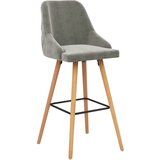  Barski stolčki 2 kosa svetlo siv žamet, (20700422) | Shoptok.si