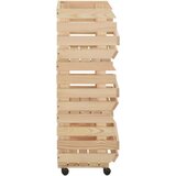 vidaXL Kolica za povrće 57 x 30 x 80 cm od masivne borovine | shoptok.hr
