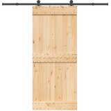  Klizna vrata NARVIK Prirodna i crna 90 x 210 cm (213,5 cm) | shoptok.hr