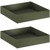 Vrtna saksija 2 kom. Maslinastozelena 80 x 80 x 20 cm | shoptok.hr