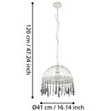 Eglo 43587 - Luster na sajli STEELEVILLE 1xE27/40W/230V Slike