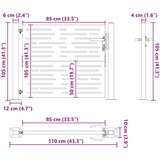  Vrtna vrata Crna 110 x 105 cm Čelik s prahom premazan | shoptok.hr