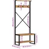 vidaXL Stalak za odjeću 80x40x190 cm Puno grubo drvo Mango | shoptok.hr