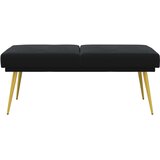 Klupa s dvostrukim slojem Crna 120 x 45 x 46 cm Baršun | shoptok.hr