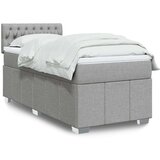 vidaXL Okvir kreveta s oprugama i madrac svjetlosivi 80x200cm tkanina | shoptok.hr