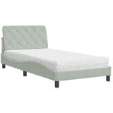  Krevet s madracem svjetlosivi 100x200 cm baršunasti | shoptok.hr