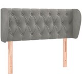 The Living Store vzglavje z ušesi svetlo sivo 93x23x78/88 cm žamet - vzglavje, (21495330) | Shoptok.si