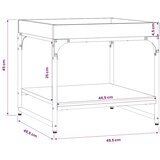  Stolić za kavu boja hrasta 49,5x49,5x45 cm konstruirano drvo | shoptok.hr