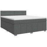  Boxspring krevet s madracem Tamnosiva 140 x 200 cm Tkanina - Tamnosiva 140 x 200 cm Dizajn linija | shoptok.hr