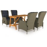  5-dijelni vrtni blagovaonski set smeđi | shoptok.hr
