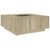  Stolić s beskonačnim LED svjetlima boja hrasta 100x100x40 cm | shoptok.hr