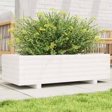 Maison Chic Vrtno cvetlično korito - Cvetlični Lonec belo 90x40x26,5 cm trdna borovina, (21790299) | Shoptok.si
