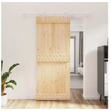 vidaXL Klizna vrata s priborom za montažu 85 x 210 cm masivna borovina | shoptok.hr