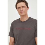 Trussardi Pamučna majica boja: siva, s tiskom | shoptok.hr