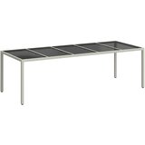  Vrtni stol bijeli 250x100x75 cm od poliratana i kaljenog stakla | Eponuda.ba