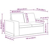 SOFA Kavč Temno siva Splošne dimenzije: 162 x 80 x 82 cm (Š x G x V), (5000146232) | Shoptok.si