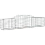vidaXL Obokana gabionska kosara 9 kosa 300x50x60/80cm pocink | Shoptok.si