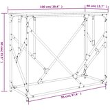  Konzolni stol boja smeđeg hrasta 100x40x80 cm konstruirano drvo | shoptok.hr