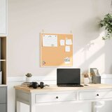 vidaXL Ploča od pluta s okvirom od punog drva borovine 60x55 cm | shoptok.hr