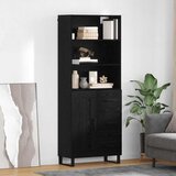  Highboard s ladicama 2 pcs Crni hrast Konstruirano drvo | shoptok.hr