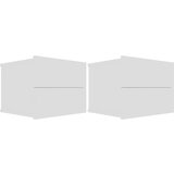 Furnova Nočne omarice 2 kosa bele 40x30x30 cm iverna plošča, (21927332) | Shoptok.si