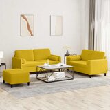  3-dijelni set sofa s jastucima žuti baršunasti | shoptok.hr
