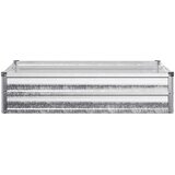  Povišeni vrtni krevet Srebrna 100 x 80 x 24 cm cinkani | shoptok.hr