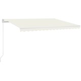 Tenda na ručno uvlačenje s LED svjetlima 450 x 350 cm krem | shoptok.hr