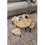 Hanah home okrugli set stolova za kafu pizza round (282PTR1566) | ePonuda.com