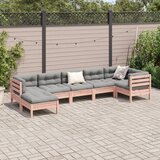  7-dijelni set vrtnih sofa s jastucima masivno drvo duglazije | Eponuda.com