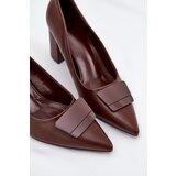 Boto Heels With Decoration Brown Celira | shoptok.hr
