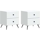  Noćni ormar 2 pcs Bijela 43 x 34 5 x 47 5 cm Konstruirano drvo | shoptok.hr