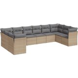  The Living Store Vrtna sedežna garnitura 10-delna z blazinami bež poli ratan - Vrtna Sedežna Garniture, (21451887) | Shoptok.si