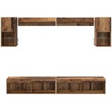 TV zidne jedinice s LED-om 6 pcs Staro drvo Konstruirano drvo | shoptok.hr