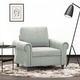  The Living Store Fotelj svetlo siv 60 cm žamet - Enosed, (21495016) | Shoptok.si