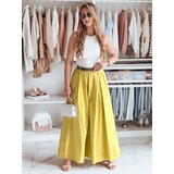 DStreet Spódnico-spodnie z paskiem FLOWES musztardowe | shoptok.hr