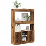  Visoka komoda boja staro drvo 92x33x140 cm konstruirano drvo | shoptok.hr