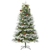  Osvijetljeno božićno drvce sa šiškama zeleno 195 cm PVC i PE | shoptok.hr