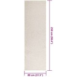  Rug "ZIZUR" Cream 80x250 cm Juta videz Notranje in zunanje | Shoptok.si