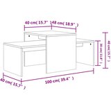  Set stolića za kavu boja hrasta sonome 100 x 48 x 40 cm drvena | shoptok.hr