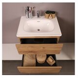 Hanah home Set kupaonskih ormarića s umivaonikom i ogledalom, 2 komada, krem Slike
