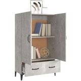  Visoka omarica betonsko siva 70x31x115 cm konstruiran les, (20654497) | Shoptok.si