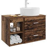 Set namještaja za kupaonicu 2 kom. Staro drvo Konstruirano drvo Smeđa 49,5 x 44,5 x 76 cm | Shoptok.si